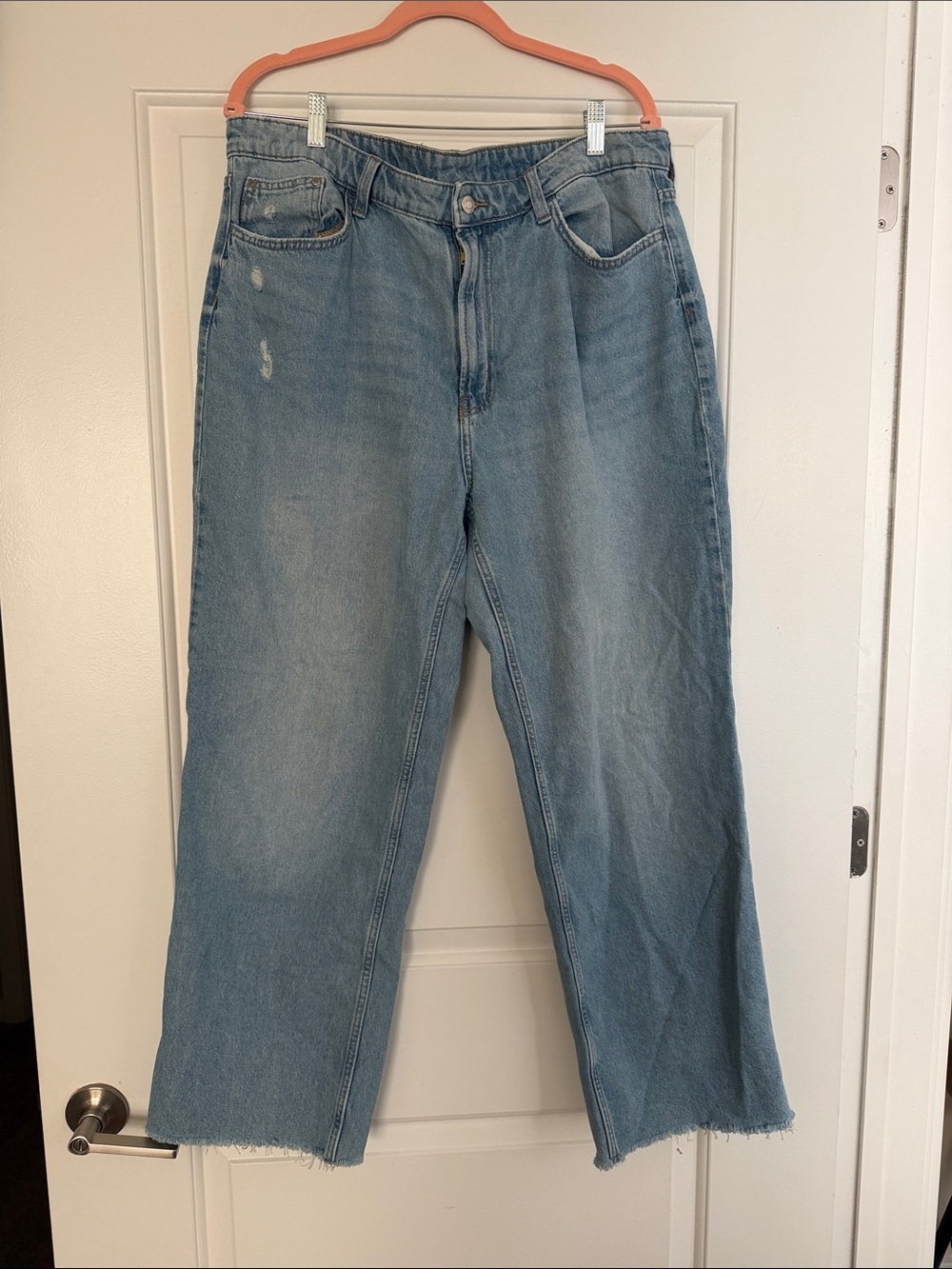 H&M curvy fit wide leg jeans